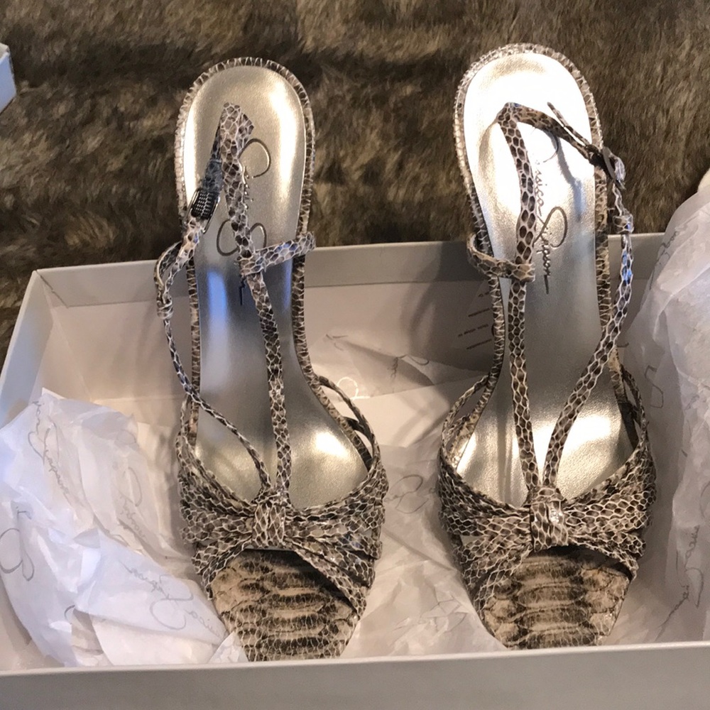 Brand New snakeskin heels still in box